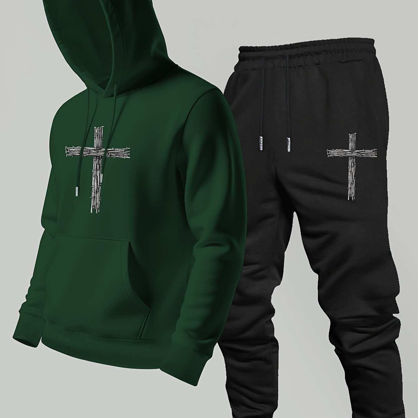 Winter Clothing Outfits - Conjunto de moletom com capuz e