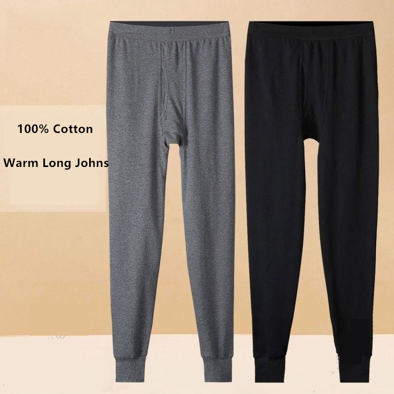 Winter Under Clothing - 100% algodão roupa interior térmica calças