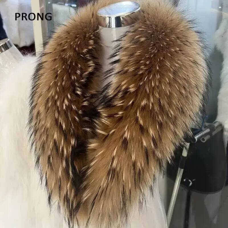 Gola de pele de guaxinim natur - Winter Clothing For Sale avaliação e preço