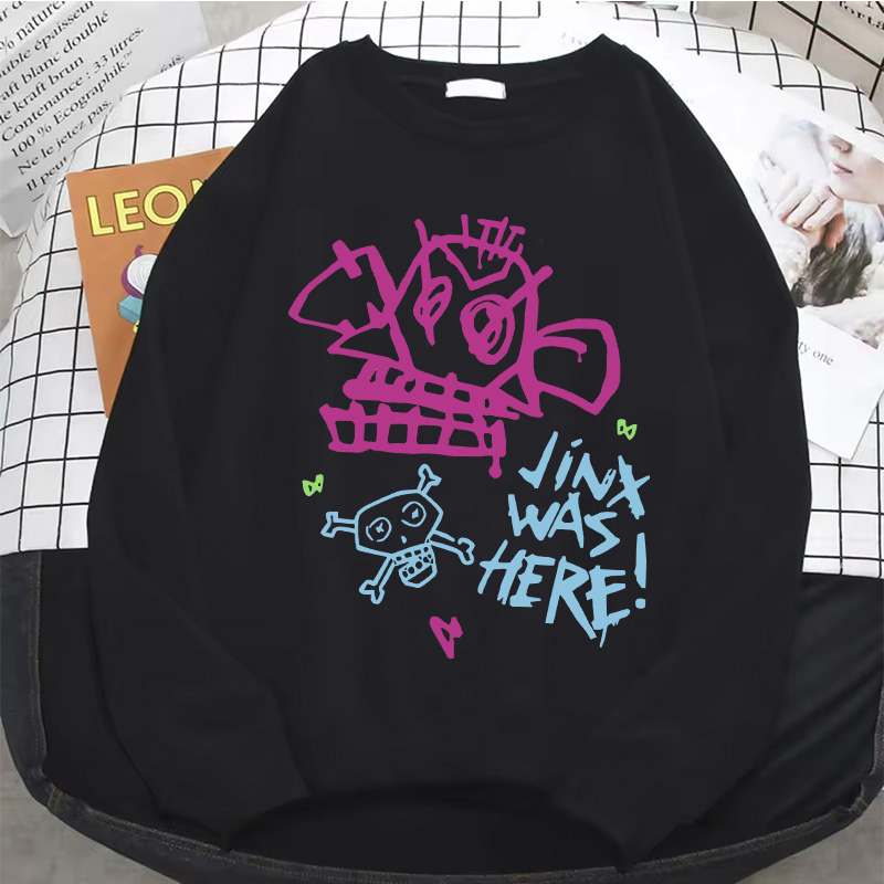 Jinx arcane hoodie quente anim - Winter Under Clothing avaliação e preço