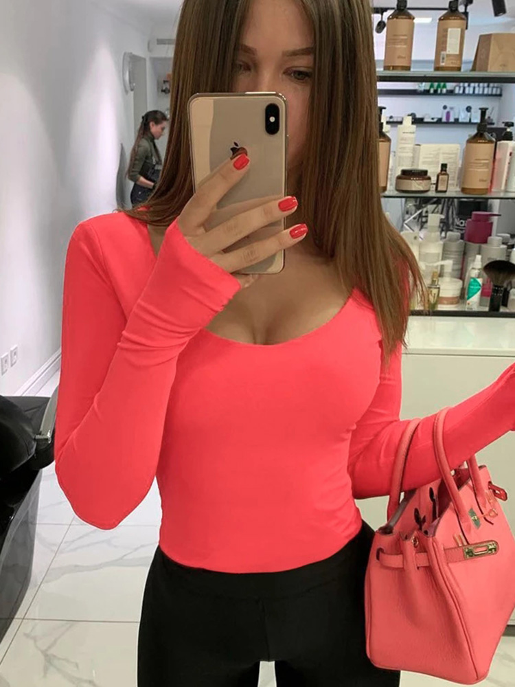 Laranja neon bodysuit feminino - Winter Clothing Outfits avaliação e preço