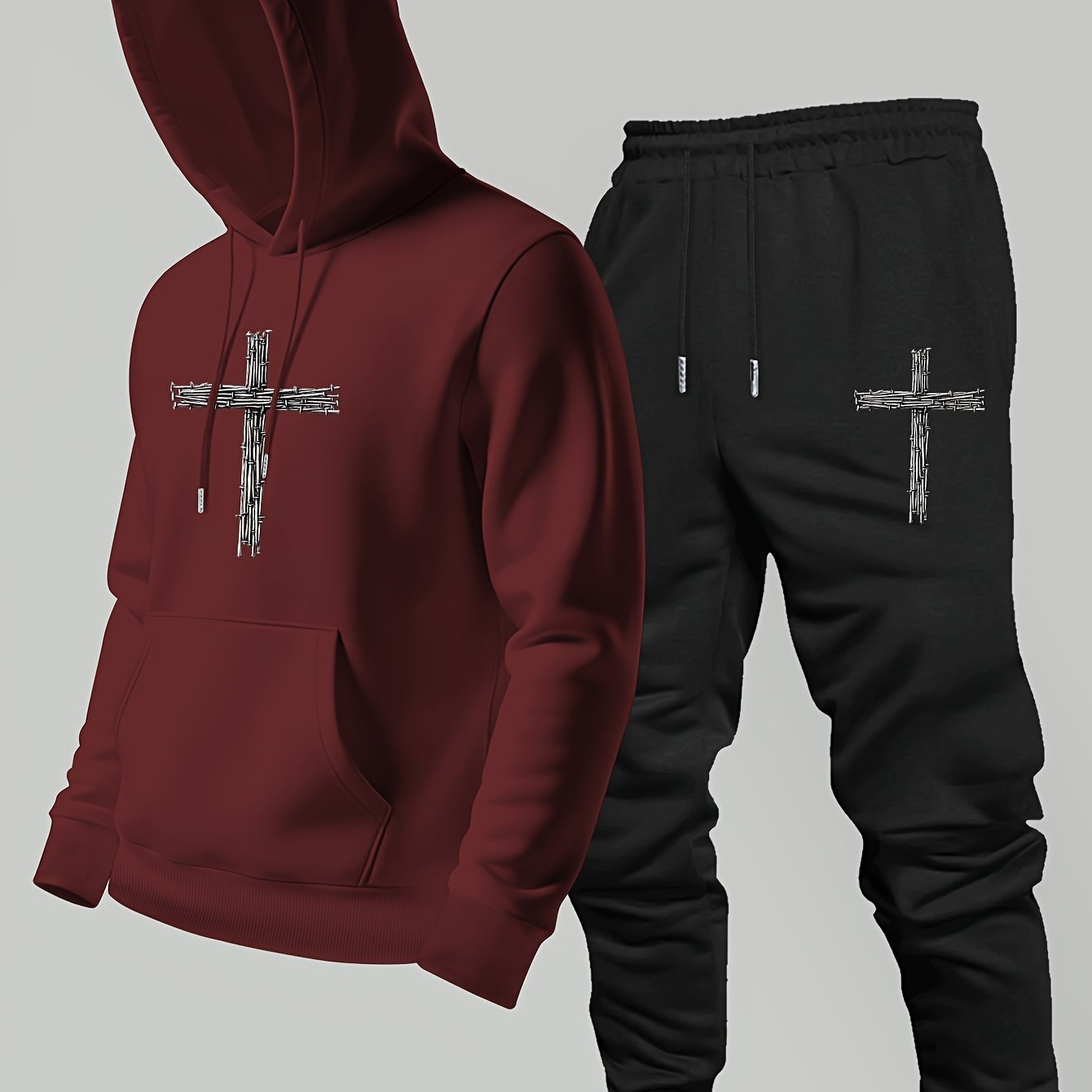Conjunto de moletom com capuz  - Winter Clothing Outfits avaliação e preço