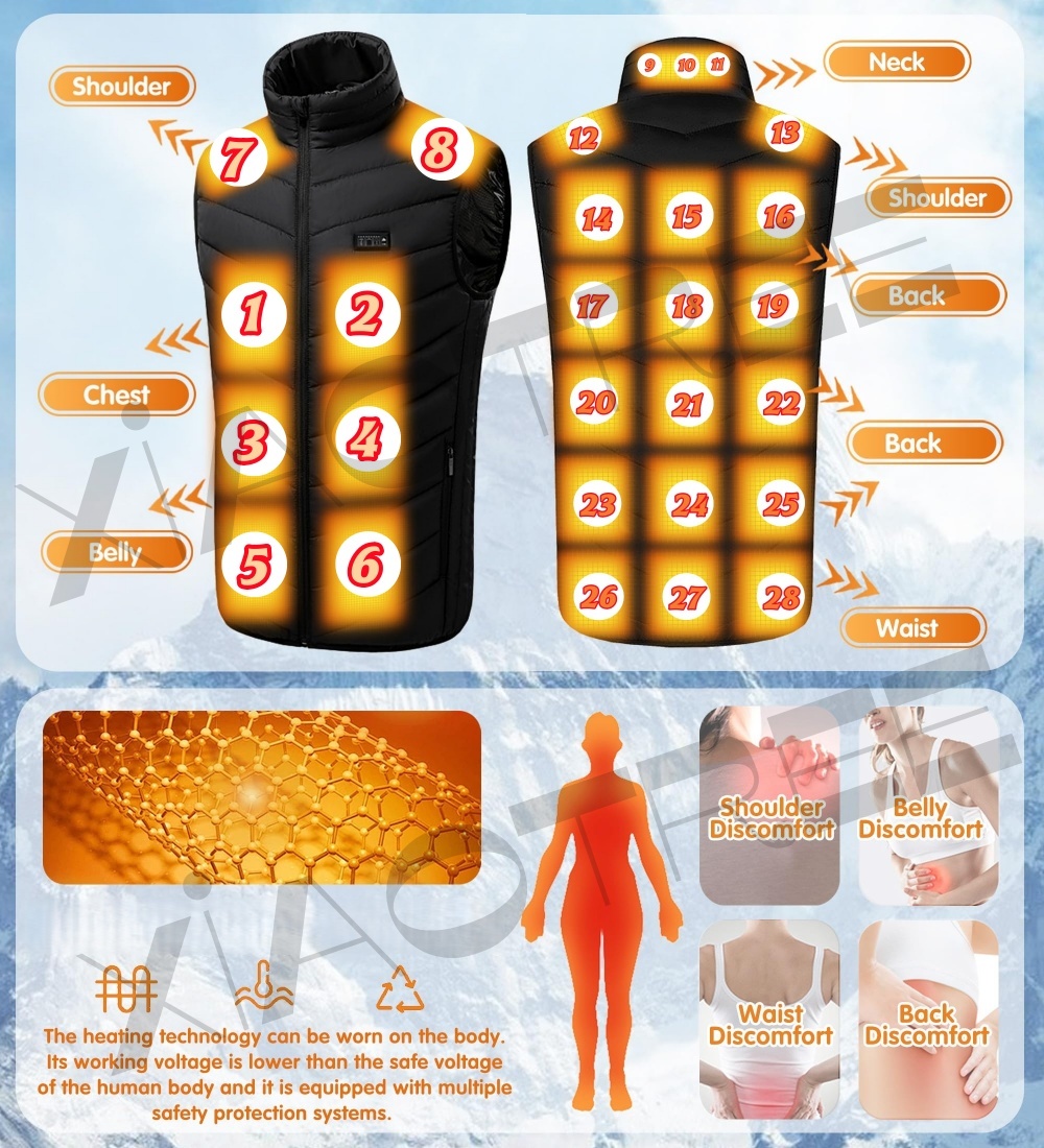 28/9 áreas colete aquecido jaq - Winter Clothing For Sale avaliação e preço