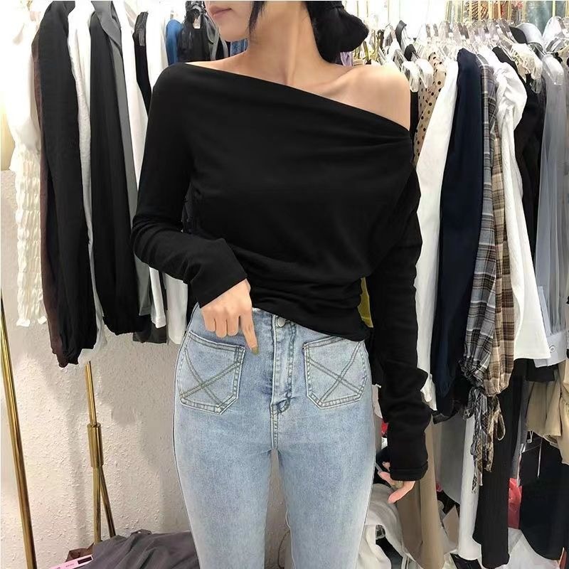Slim plain 2025 fora do ombro  - Winter Clothing On Sale avaliação e preço
