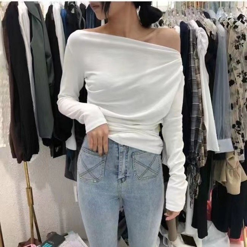Slim plain 2025 fora do ombro  - Winter Clothing On Sale avaliação e preço