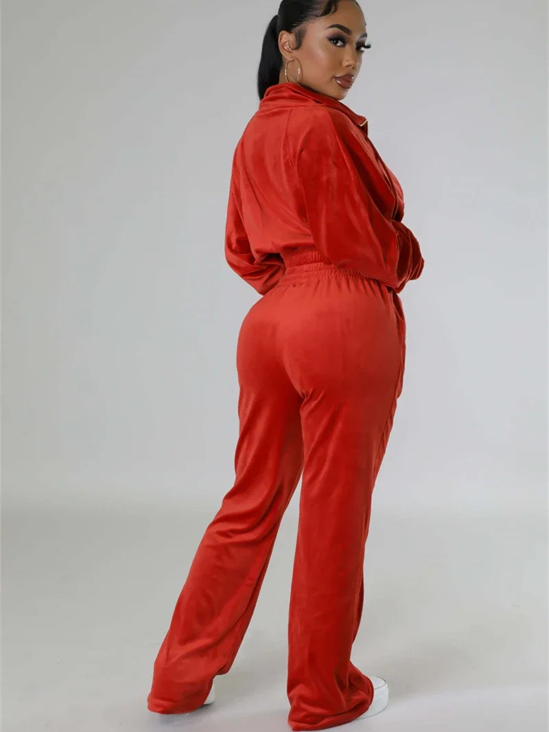 Conjunto Feminino de Veludo 2  - Winter Clothing Outfits avaliação e preço