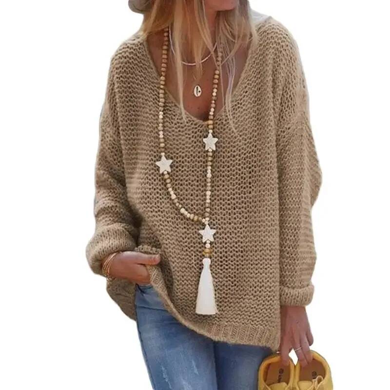 Novo Suéter Feminino de Tricô  - Winter Under Clothing avaliação e preço